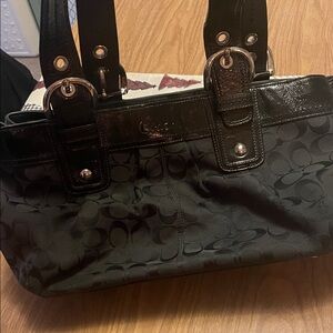 Coach Black Signature Shoulder Bag